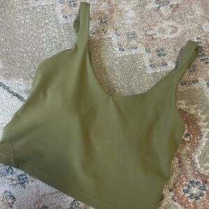 lululemon athletica Olive Green Crop Top